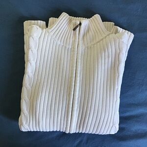 Eddie Bauer Cotton Double Zip Cardigan, Size S